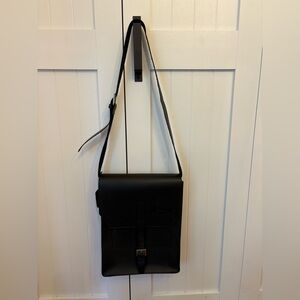 Jim Beam GUC Classic Black Leather Messenger Bag